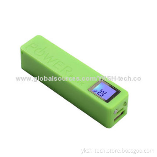 2,600mAh Power Banks in Lipstick Shape with Digital Display Function Mobile Charger